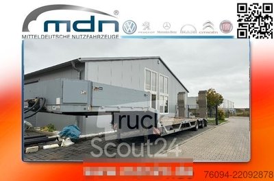 deep-loader saddle semi-trailer MEUSBURGER MTS-2 low loader RADMULDEN used