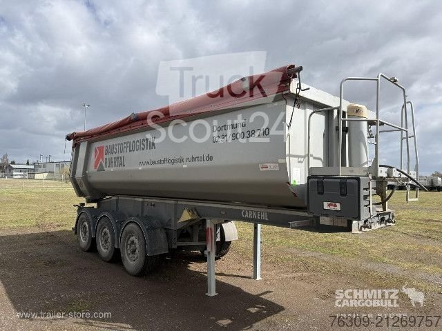 Tilt semi-trailer Carnehl Kipper steel round trough 26m used
