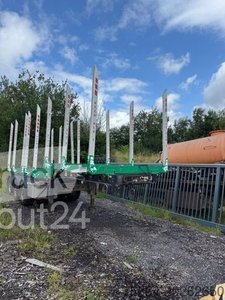Wood transport semi-trailers Riedler , Rungenauflieger used