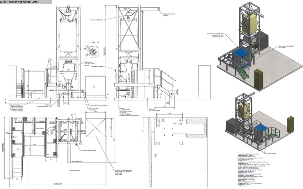 Granulowane urządzenia transportujące SAE / EMDE Big- Bag Station