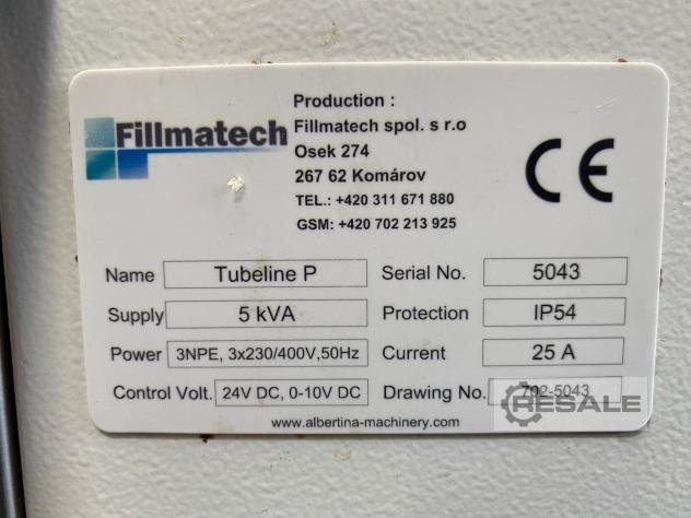 Collapsible-tube filling and sealing machines FILLMATECH Tubeline P