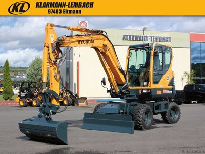 Mobile excavator Hyundai R 55W-9A - Stage V, Quick changer used