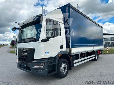 Truck with carriage (open) MAN 15.290/BL/Prich 7,25 m/LBW/ NL 7,7 to/111 tkm used
