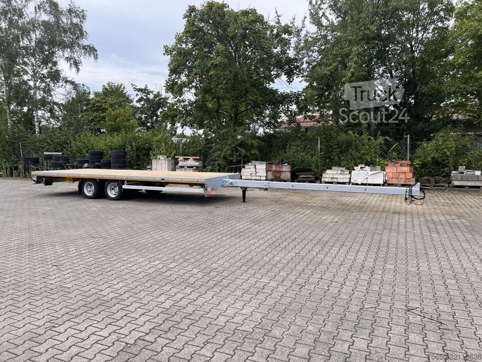 Anhänger mit offener Pritsche Möslein THT 14-G 7,20 L ausziehbar  13,9 t Tandemanhänger- Tieflader, ausziehbarLuftgefede