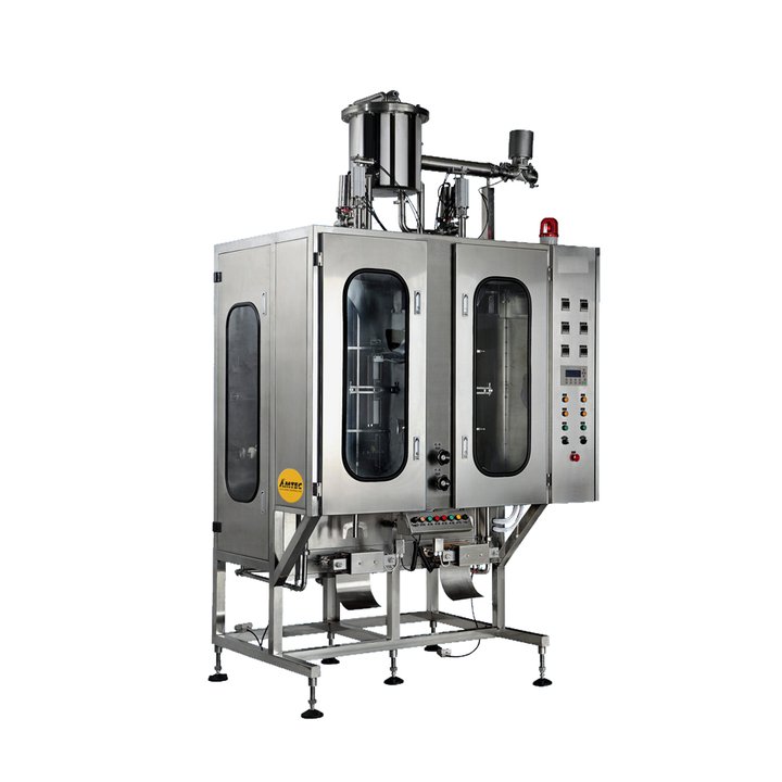 Pionowa maszyna formująca, napełniająca i uszczelniająca AMTEC VFFS Liquid 3- side / poduszka 200- 1000ml / 100