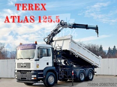 Autokran MAN TGA 26.350 * KIPPER 4,90m + TEREX ATLAS * 6x4 * gebraucht