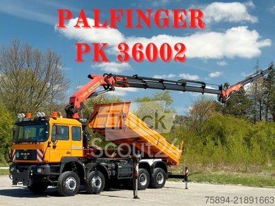 Autokran MAN 35.414 * PALFINGER PK 36002 +FUNK / 8x8 gebraucht