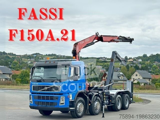 Abrollkipper VOLVO FM 12.420 * FASSI F150A.21 * 8x4 * TOP gebraucht