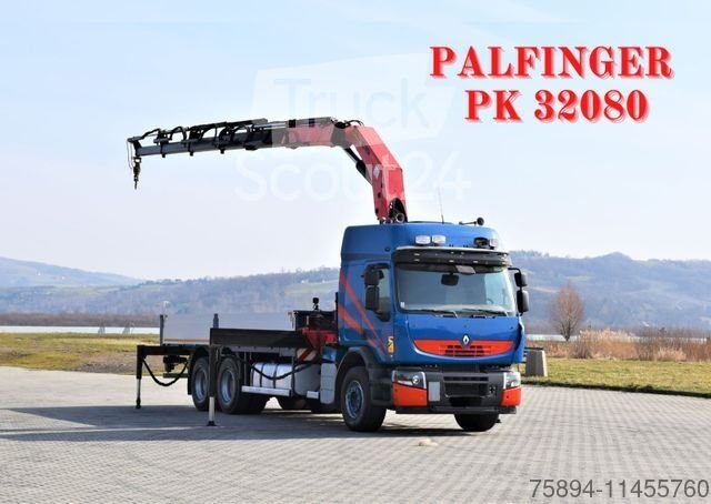 Autokran RENAULT Premium 410* PRITSCHE 6,50m *PK 32080/FUNK* TOP gebraucht