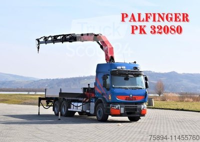 Autokran RENAULT Premium 410* PRITSCHE 6,50m *PK 32080/FUNK* TOP gebraucht