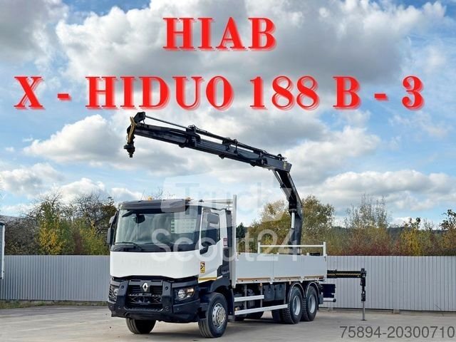 Autokran RENAULT C 380* HIAB X-HIDUO 188 B-3/FUNK*6x4 gebraucht