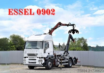 Autokran IVECO STRALIS 400 * ABROLLKIPPER * ESSEL 0902* TOP gebraucht