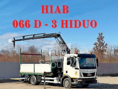 Autokran MAN TGL 12.220 Pritsche 4,50 m + HIAB 066 D-3 HIDUO gebraucht