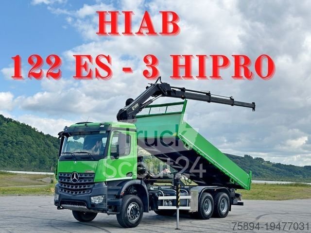 Autokran MERCEDES-BENZ AROCS 2636 * HIAB 122 ES - 3 HIPRO + FUNK*  6x4 gebraucht