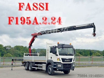 Autokran MAN TGS 26.360* FASSI F195A.2.24 / FUNK * 6x4 * TOP gebraucht