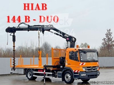 Autokran MERCEDES-BENZ ATEGO 1324 * HIAB 144 B - DUO + Bohrgerät * TOP gebraucht