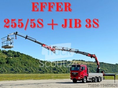 Autokran MAN TGS 28.480 * EFFER 255/5S + JIB 3S + FUNK * TOP gebraucht