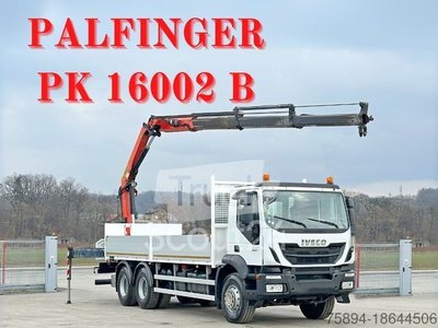 Autokran IVECO TRAKKER 360 * PRITSCHE 6,80* PK 16002 B+FUNK*6x4 gebraucht