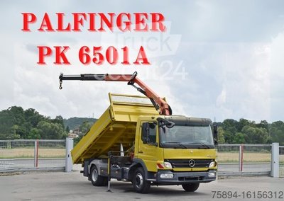 Autokran MERCEDES-BENZ ATEGO 818 * KIPPER 4,05m + PK 6501A * TOP gebraucht