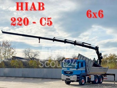Kipper LKW MAN TGS 26.480 * HIAB 220 - C5 + FUNK / 6x6 gebraucht
