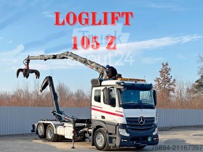 Abrollkipper MERCEDES-BENZ ACTROS 2542 * ABROLLKIPPER * LOGLIFT 105 Z * TOP gebraucht