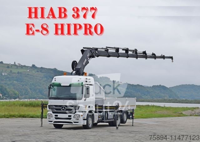 Autokran MERCEDES-BENZ ACTROS 2544 * HIAB 377 E - 8 HIPRO + FUNK* TOP gebraucht