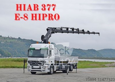 Autokran MERCEDES-BENZ ACTROS 2544 * HIAB 377 E - 8 HIPRO + FUNK* TOP gebraucht