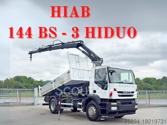 Autokran IVECO STRALIS 330 *HIAB 144 BS-3 HIDUO* TOPZUSTAND gebraucht