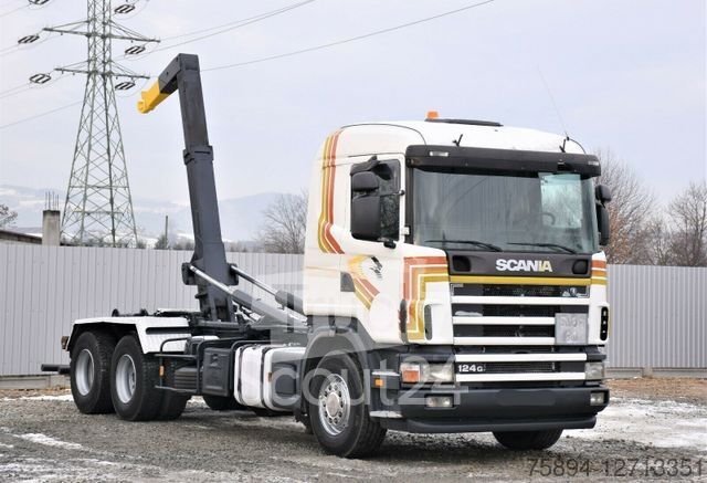 Abrollkipper SCANIA R124 470 Abrollkipper * 6x2 * Motor Problem gebraucht