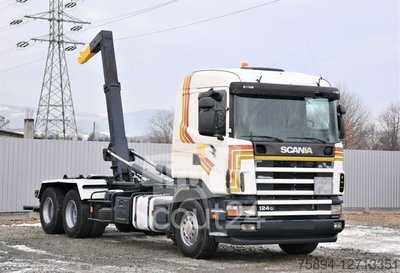 Abrollkipper SCANIA R124 470 Abrollkipper * 6x2 * Motor Problem gebraucht