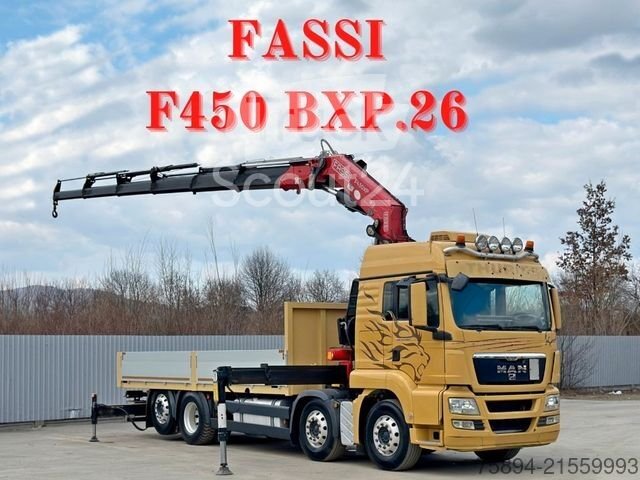 Autokran MAN TGS 35.480* FASSI F450 BXP.26 + FUNK* TOPZUSTAND gebraucht