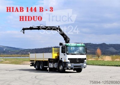 Autokran MERCEDES-BENZ ACTROS 2632 * HIAB 144B-3HIDUO+FUNK / 6x4 gebraucht