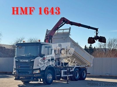 Autokran SCANIA G 410 Kipper 4,90m * HMF 1643 + FUNK *6x4 gebraucht