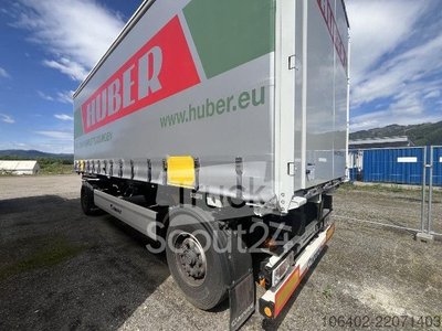 Anhänger-Wechselfahrgestell Krone AZW 18 eL3B9 mit neuer KORNE CURTAIN Box / Brücke gebraucht