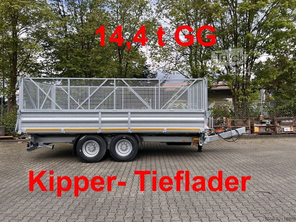 Kippanhänger Möslein TTD 14  5,70 m  14 t Tandem- Kipper Tieflader 5,70 m lang, Breite Reifen-- Neufahrzeug -- neu