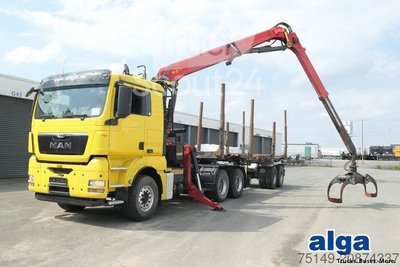Holztransport Anhänger HUTTNER LNZK - 20, Kurz-und Langholz, gelenkt, BPW gebraucht