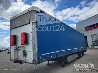Auflieger mit Pritsche & Plane Schmitz Cargobull Schiebeplane Mega gebraucht
