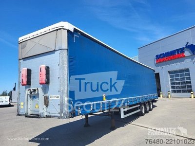 Auflieger mit Pritsche & Plane Schmitz Cargobull Schiebeplane Mega gebraucht