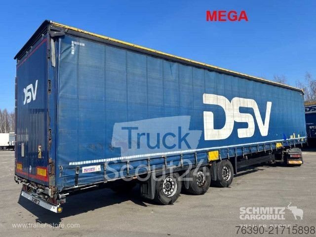 Auflieger mit Pritsche & Plane Schmitz Cargobull Semitrailer Curtainsider Mega gebraucht