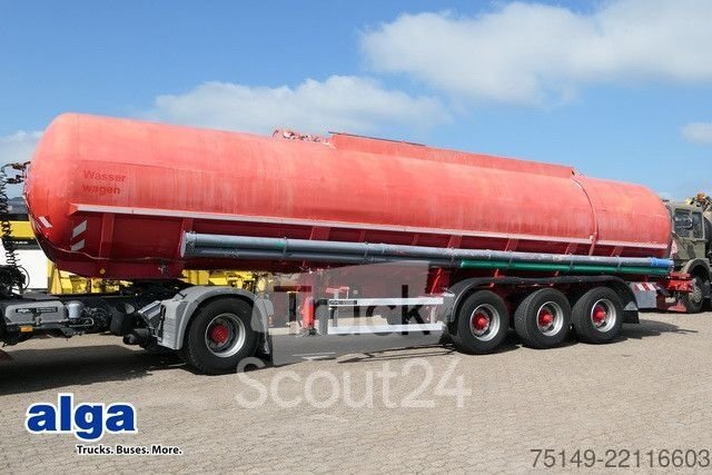 Tankauflieger HENDRICKS Hendricks, Alu, 39m , 1 Kammer, Wassertank,Blatt gebraucht