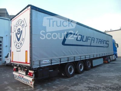 Auflieger mit Pritsche & Plane SCHMITZ CARGOBULL SCB, PALETTEN BOX, LIFT ACHSE gebraucht
