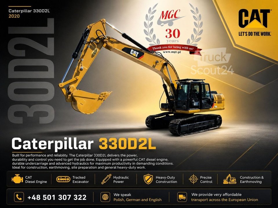 Raupenbagger Caterpillar 330D2 L - 3 BUCKETS - GPS gebraucht
