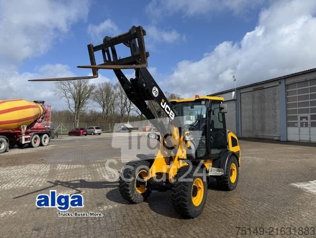 Radlader JCB 407 SV, hydr. S.W.S., Palettengabel, Neuwertig gebraucht