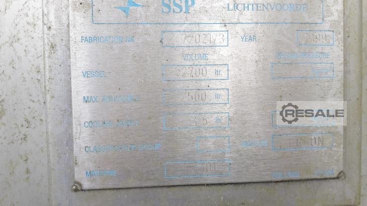 Agitator tanks SSP LICHTENVOORDE stainless steel tank