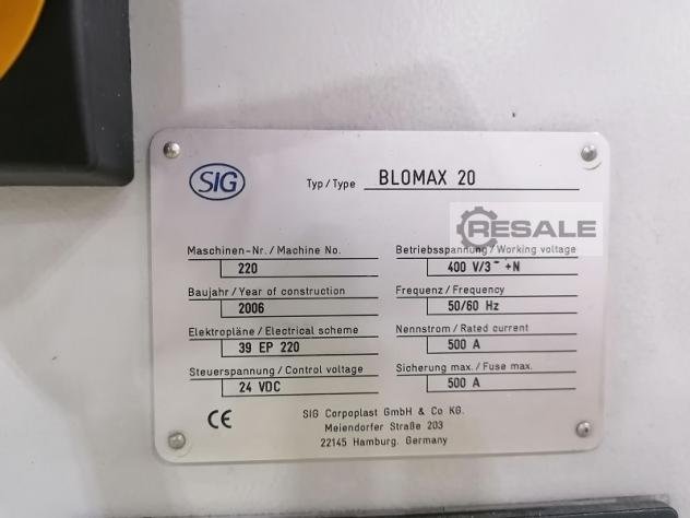 Blow molding machines SIG CORPOPLAST Blomax 20 Serial 3