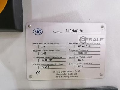 Blow molding machines SIG CORPOPLAST Blomax 20 Serial 3