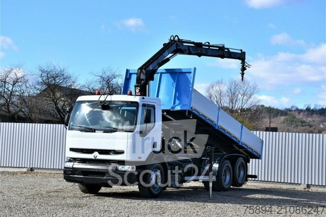 Kipper LKW RENAULT Premium 320 *KIPPER 6,30m+HIAB 122B-2 DUO gebraucht