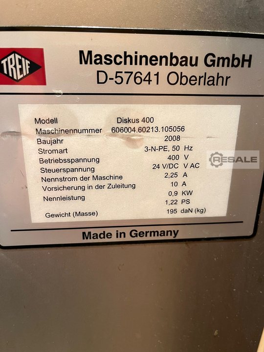 Bread and biscuit cutting machines TREIF Diskus 400
