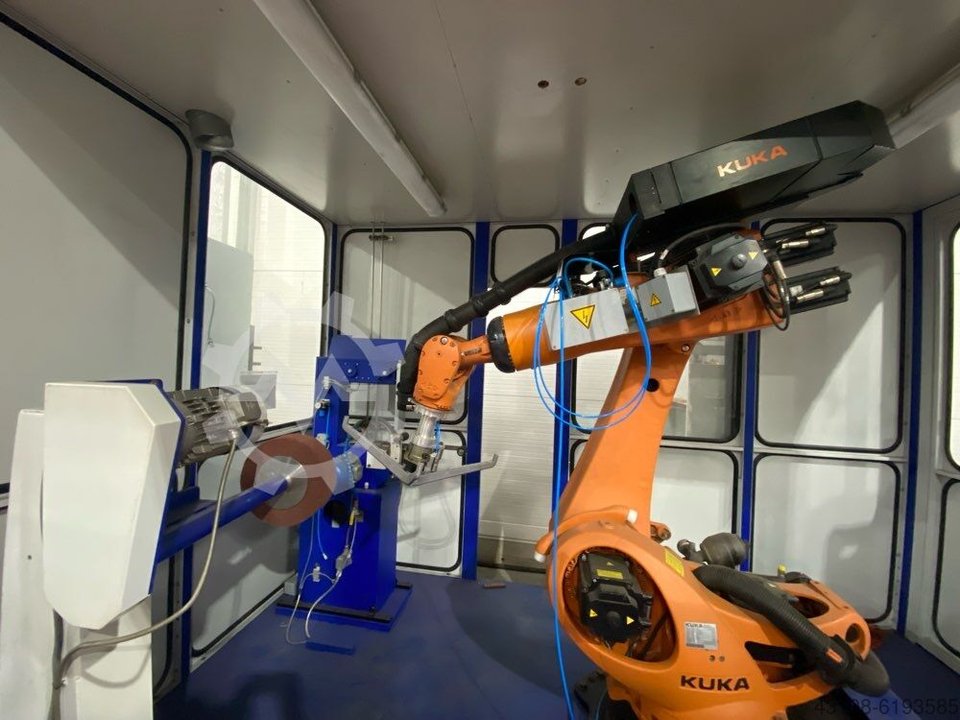 Schleifzelle mit Roboter Kuka KR 180 Industrieroboter