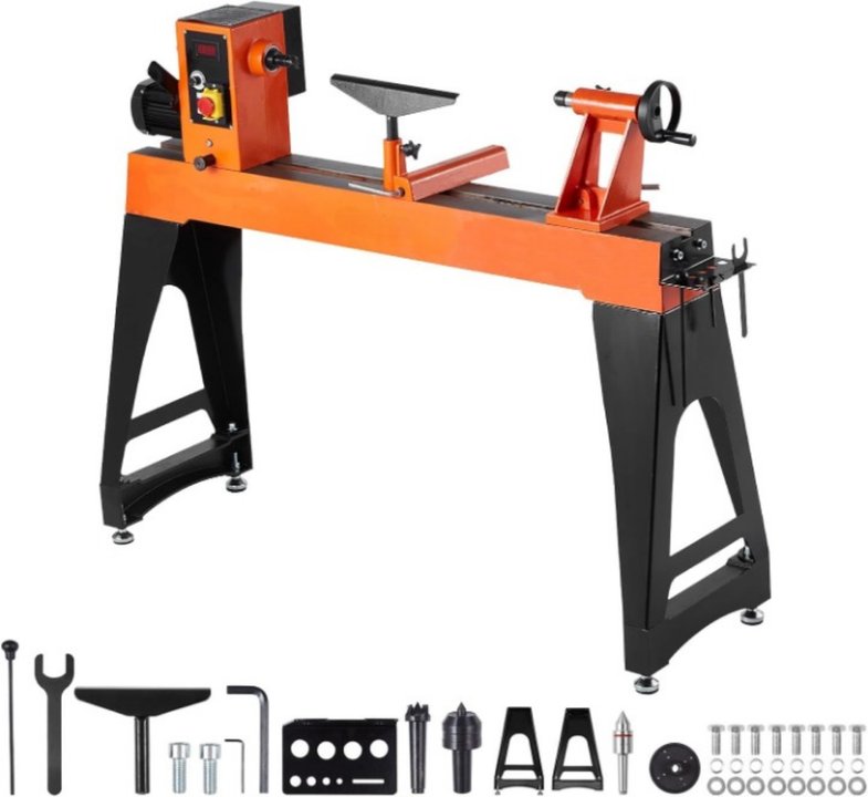 Drechselbank 1500W Holzdrehmaschine 0-3200 U/min Drehbank Holzbea